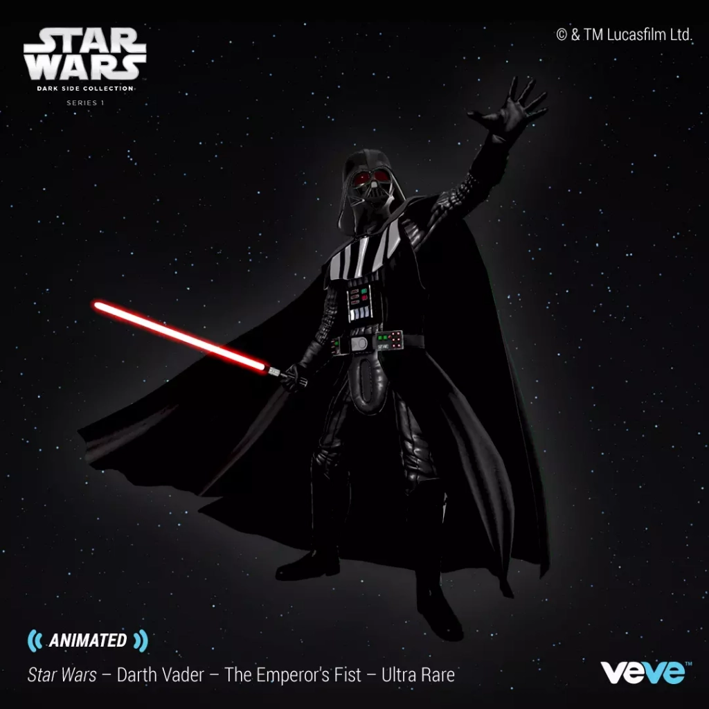 Darth Vader First Appearance – offizielles VeVe Star Wars NFT aus der Dark Side Collection, 3D Digital Collectible in Vollfarbe