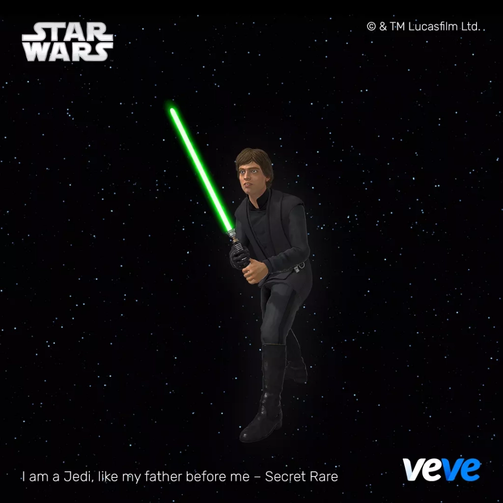 Luke Skywalker vs. Darth Vader und Darth Sidious – offizielles VeVe 3D Digital Collectible, Star Wars NFT Sammlerstück