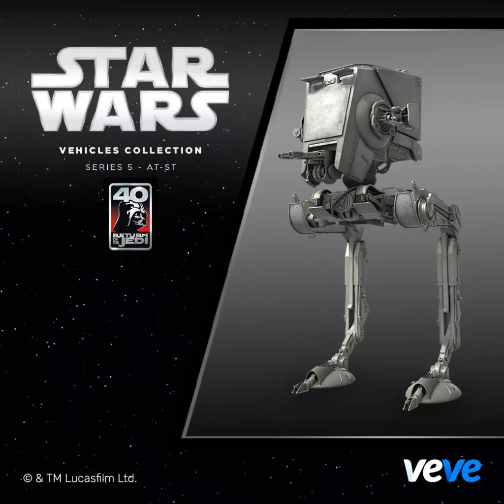 AT-ST All Terrain Scout Transport – offizielles VeVe Star Wars 3D Digital Collectible NFT, Imperial Scout Walker aus dem Galactic Civil War