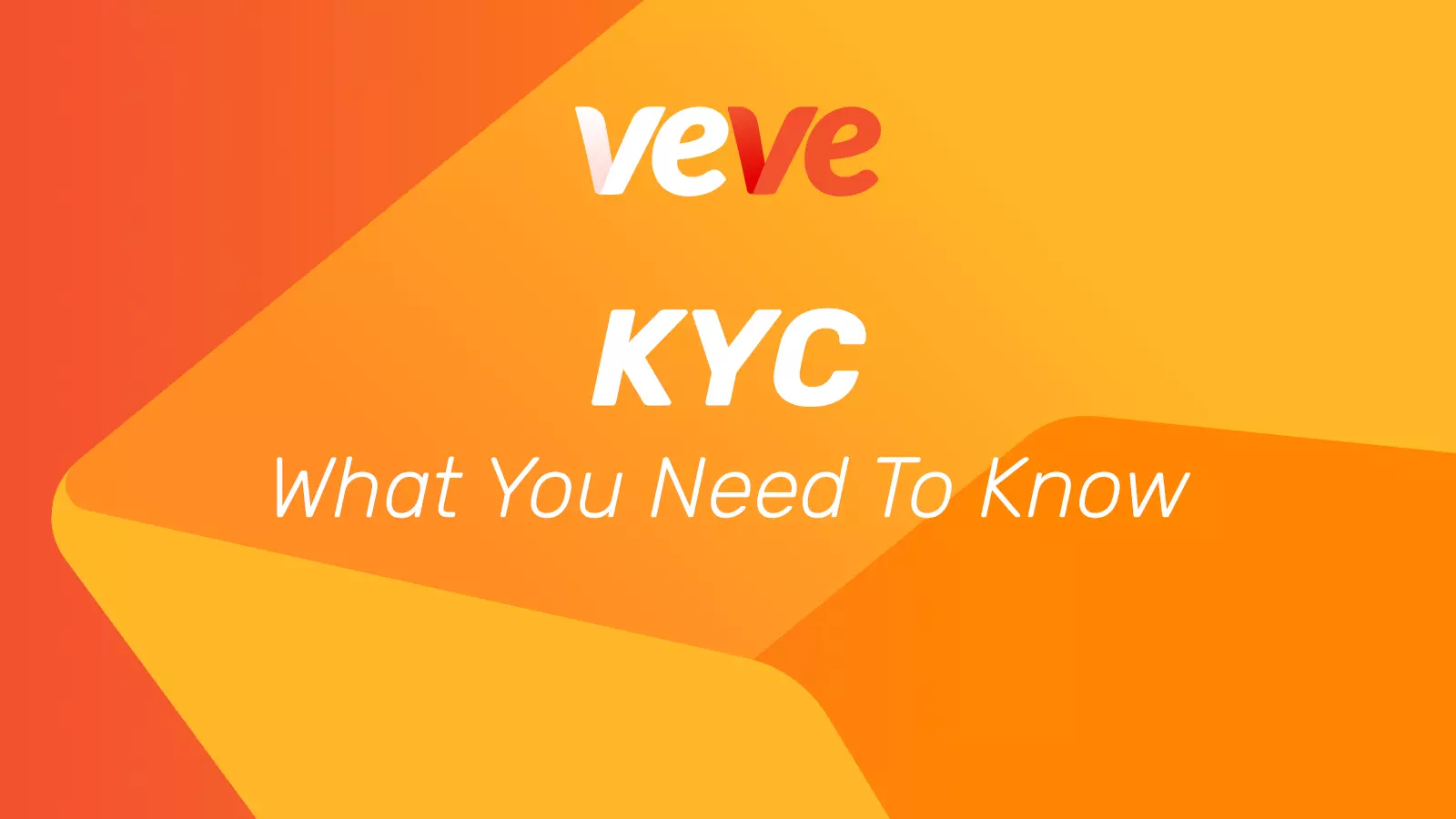 VeVe KYC – offizielles Banner in orange