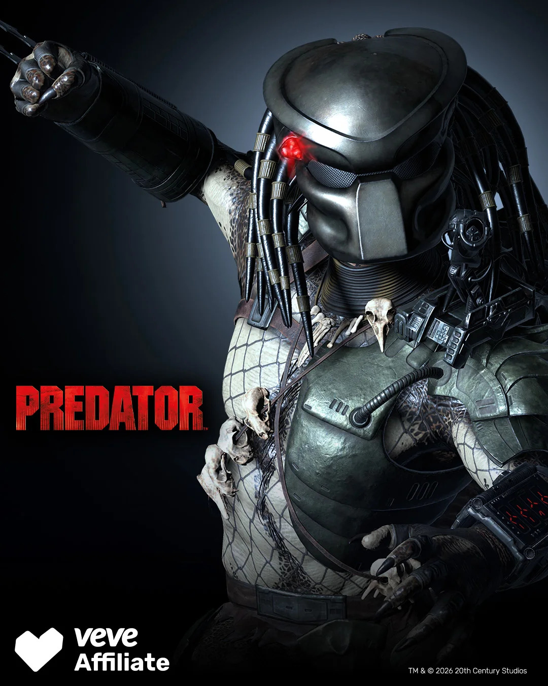 Key Visual zum VeVe Exclusive Jungle Predator aus der Predator-Reihe als digitales Collectible mit Fokus auf den intergalaktischen Jaeger.