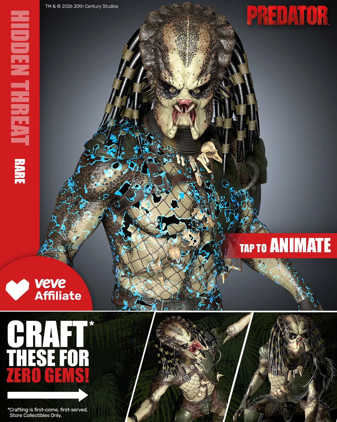 Jungle Predator Hidden Threat als VeVe Exclusive Visual aus der Jungle Predator Serie, digitales Collectible zur Predator-Franchise.