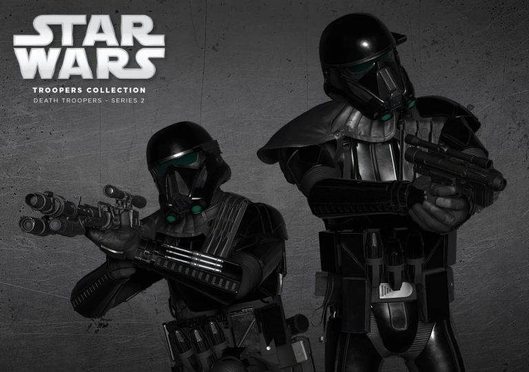Key Visual zu VeVe: Star Wars Troopers Collection – Death Troopers Series 2 mit zwei Death Troopers in Kampfpose und Logo.