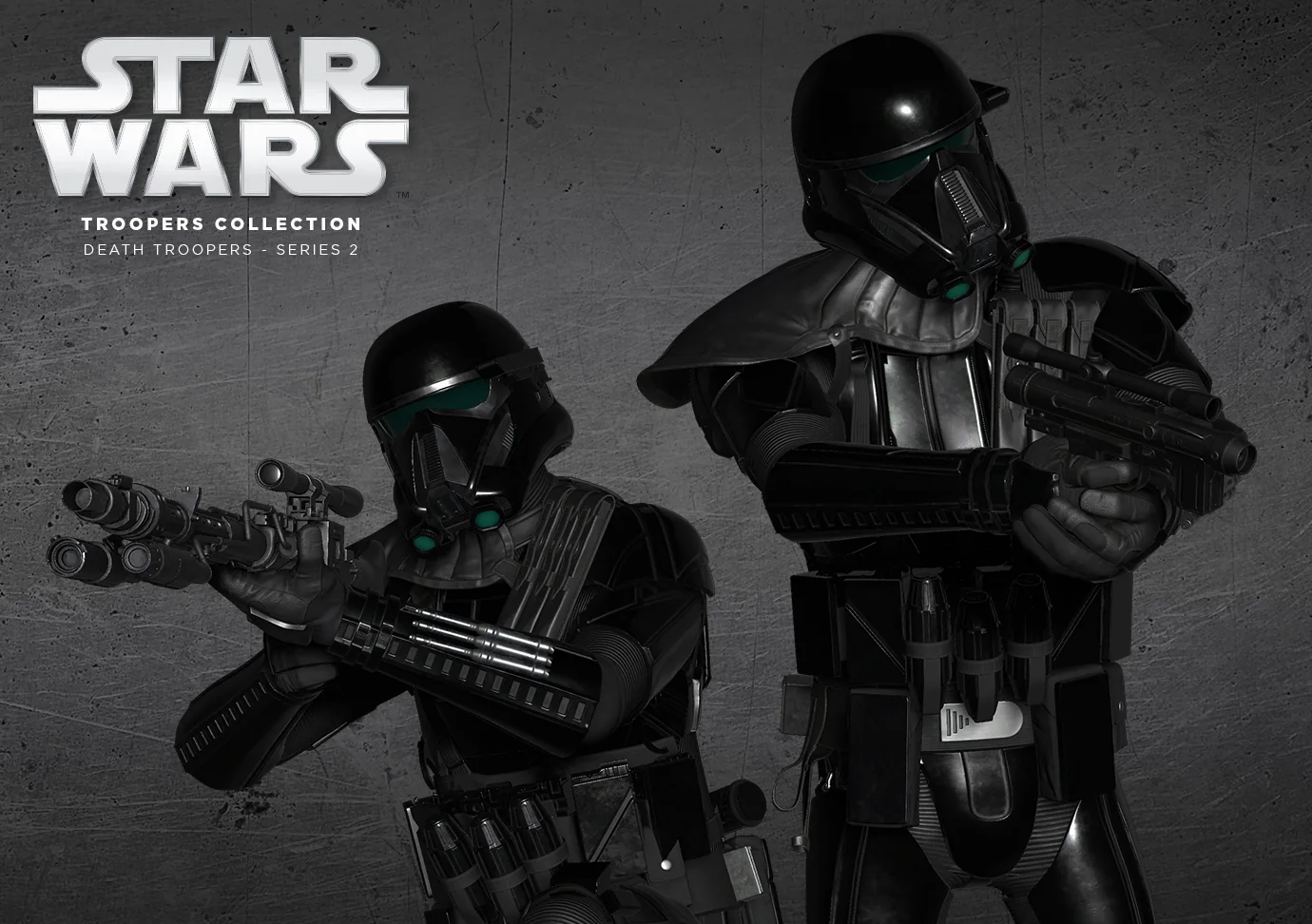 Key Visual zu VeVe: Star Wars Troopers Collection – Death Troopers Series 2 mit zwei Death Troopers in Kampfpose und Logo.