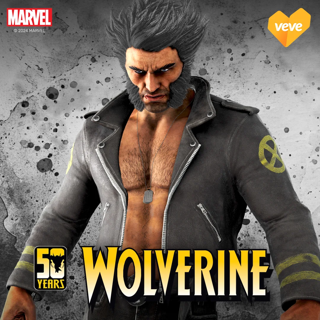 Marvel Wolverine X-Jacket als VeVe 3D Collectible mit Lederjacke, X-Men-Symbol und intensivem Blick