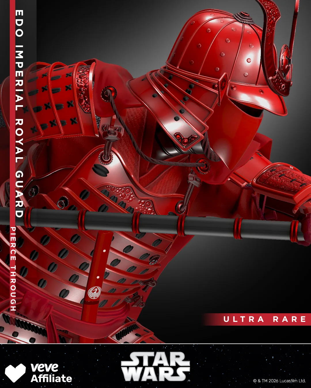 Edo Imperial Royal Guard Pierce Through mit Force Pike und Ultra-Rare-Hinweis auf dem VeVe Asset