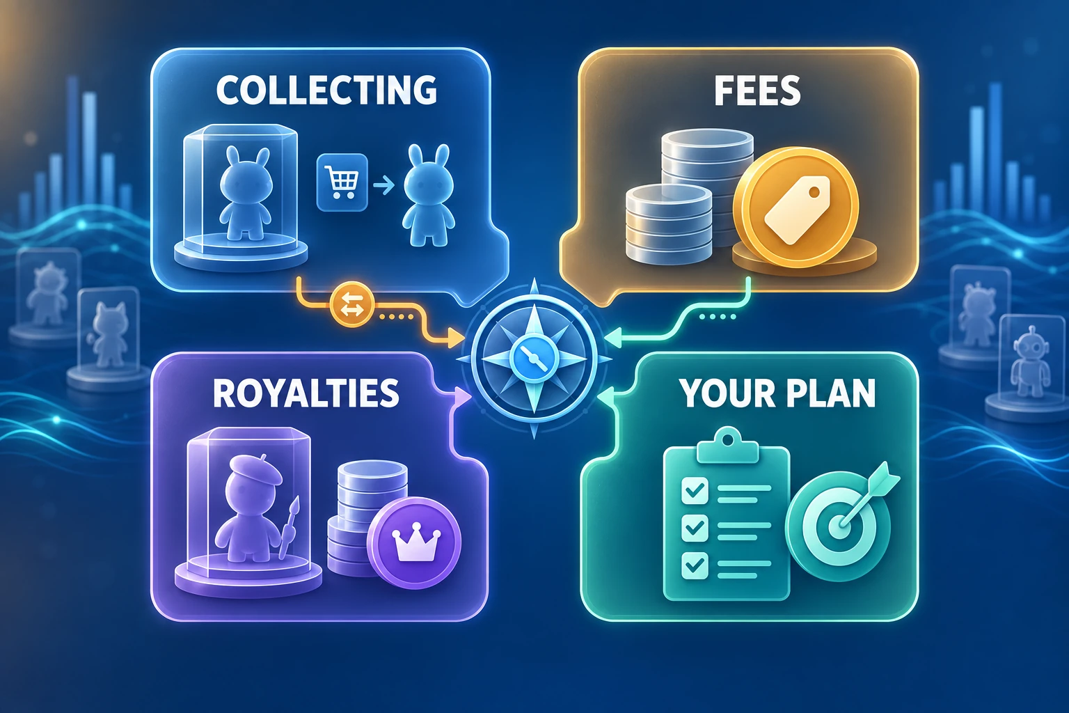 Include fees and applicable royalties when planning your collection.